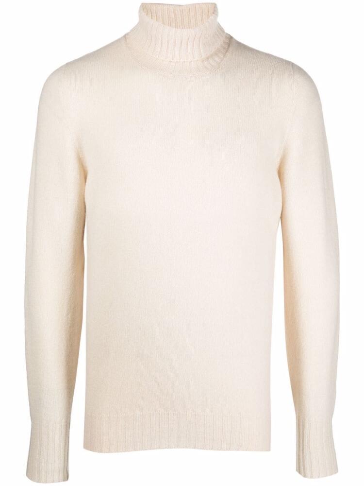 Drumohr ribbed knit turtleneck jumper - Neutrals Cover