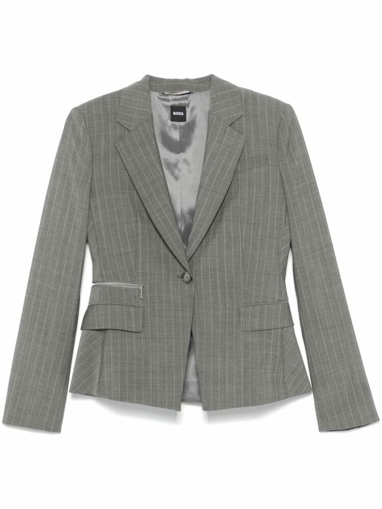 BOSS pinstripe blazer - Grey Cover