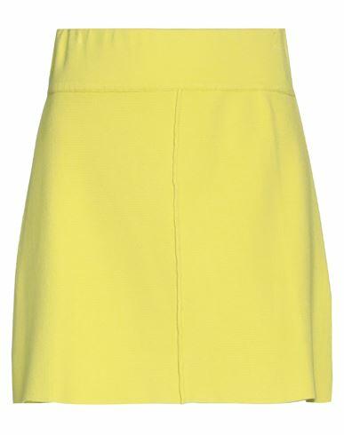 Vicolo Woman Mini skirt Yellow Viscose, Polyester Cover