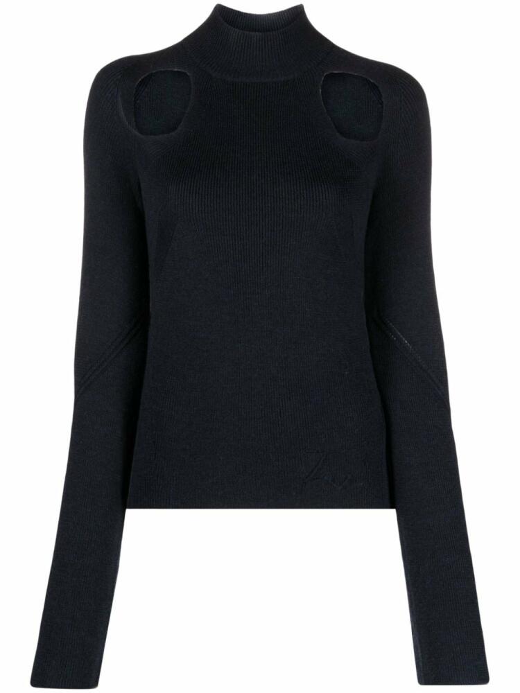 Zadig&Voltaire Micky cut-out merino-wool jumper - Blue Cover