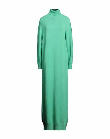 Dsquared2 Woman Maxi dress Green Wool, Cashmere Cover