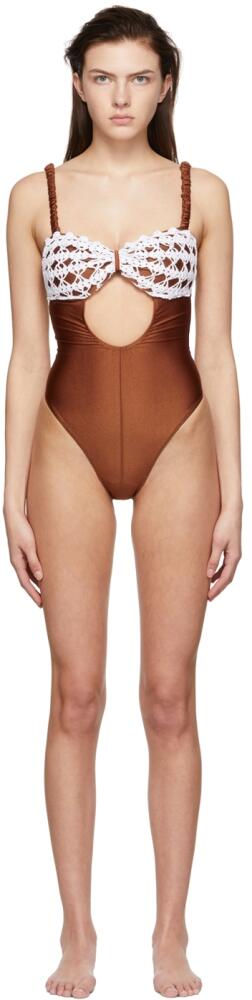 Diotima SSENSE Exclusive Tan Nylon One-Piece Swimsuit Cover