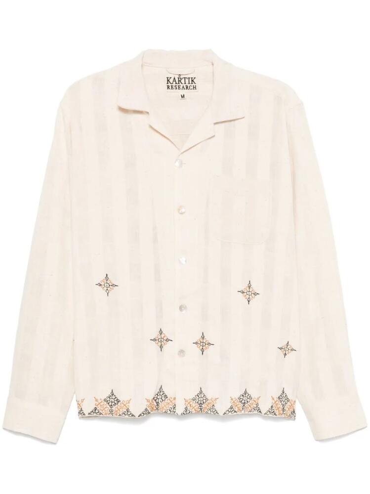 Kartik Research embroidered shirt - Neutrals Cover