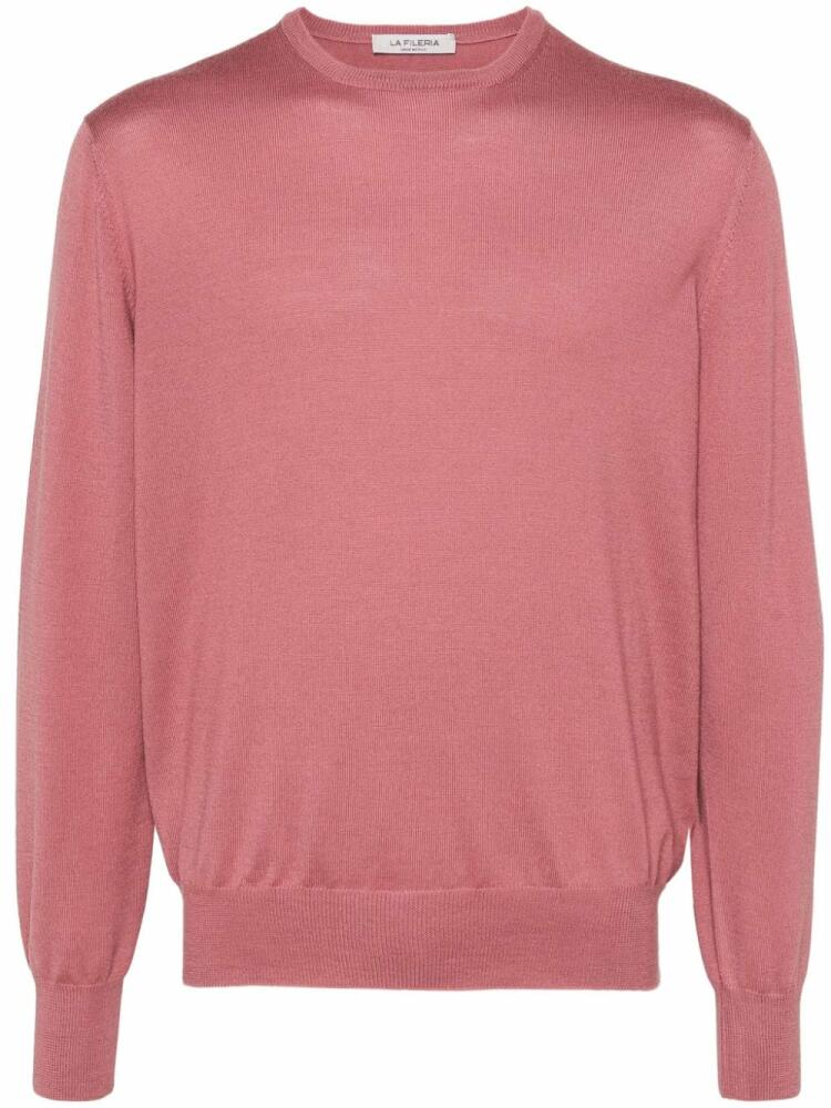 Fileria crew-neck wool jumper - Pink Cover