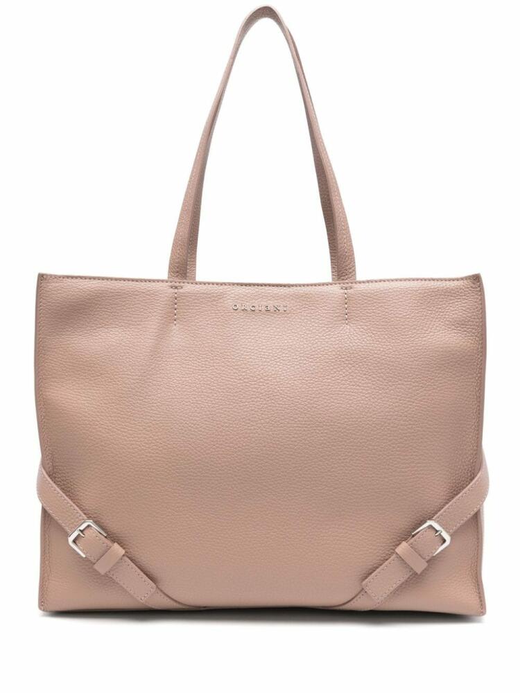 Orciani large Sveva Sense leather tote bag - Pink Cover