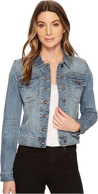 KUT from the Kloth Amelia Jean Jacket (Empathetic/Medium Base Wash) Women's Jacket Cover