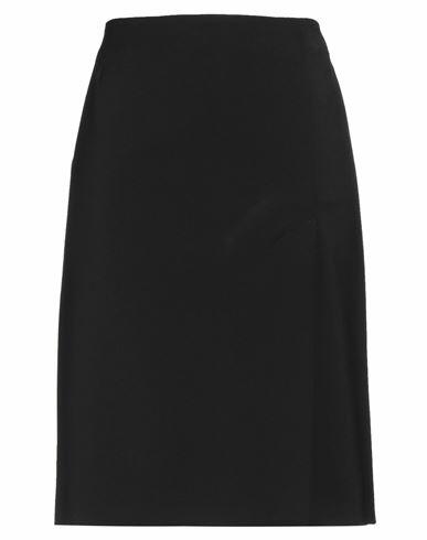 Sportmax Woman Midi skirt Black Virgin Wool Cover