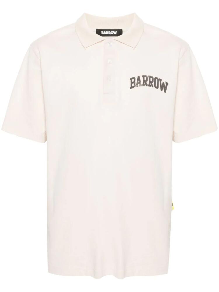 BARROW logo-print cotton polo shirt - Neutrals Cover