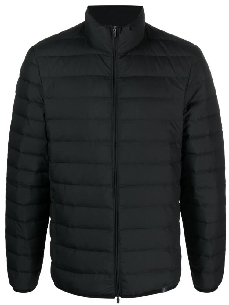 Boggi Milano logo-embroidered zip-up quilted jacket - Black Cover