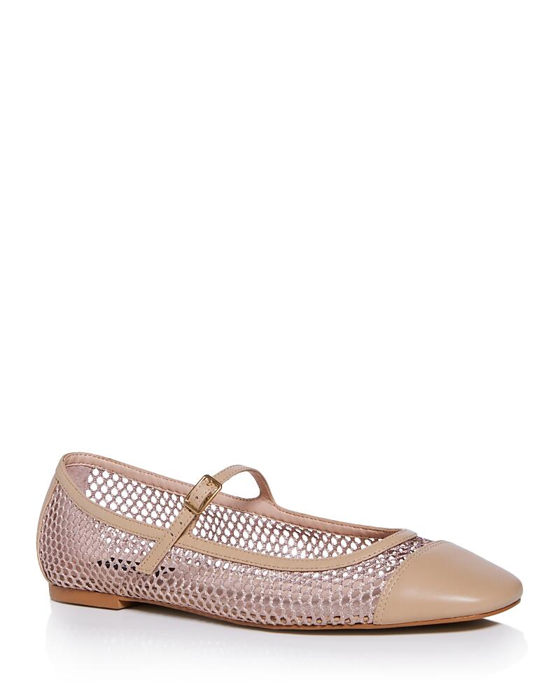 Aqua Women's Mesh Round Toe Ballet Flats - Exclusive Cover