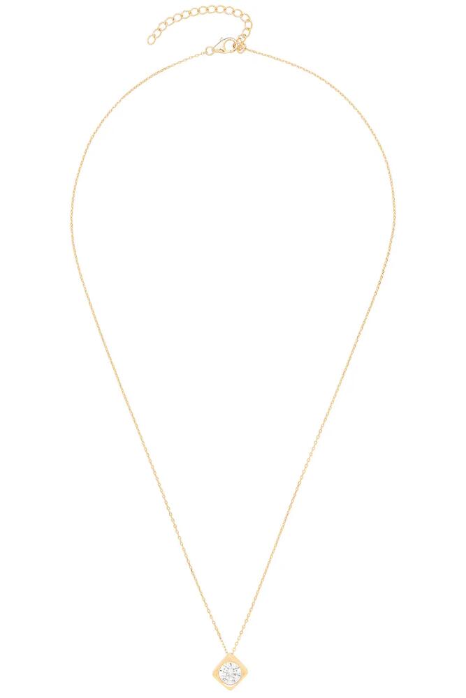 MEGA Zirconia Pendant Necklace in Metallic Gold Cover