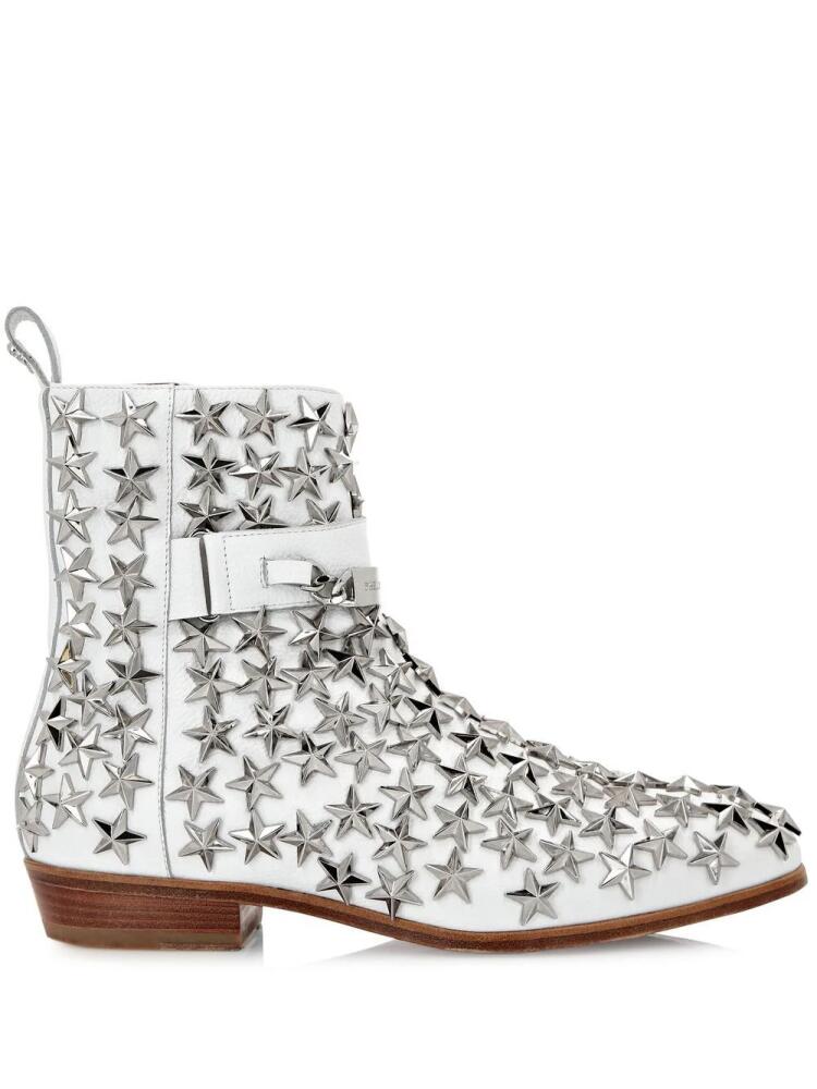 Philipp Plein Stars leather boots - White Cover