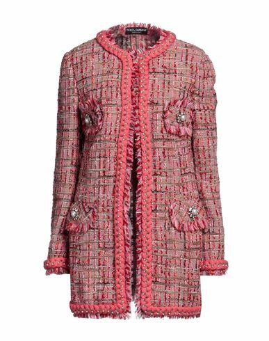 Dolce & gabbana Woman Overcoat & Trench Coat Pink Wool, Cotton, Polyester, Synthetic fibers, Silk Cover