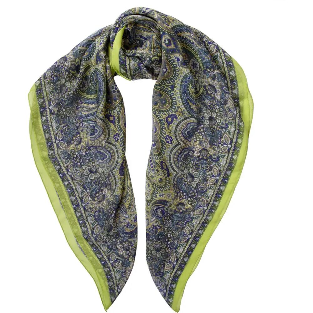 Elizabetta Helena - Large Silk Scarf for Women in Green Cover