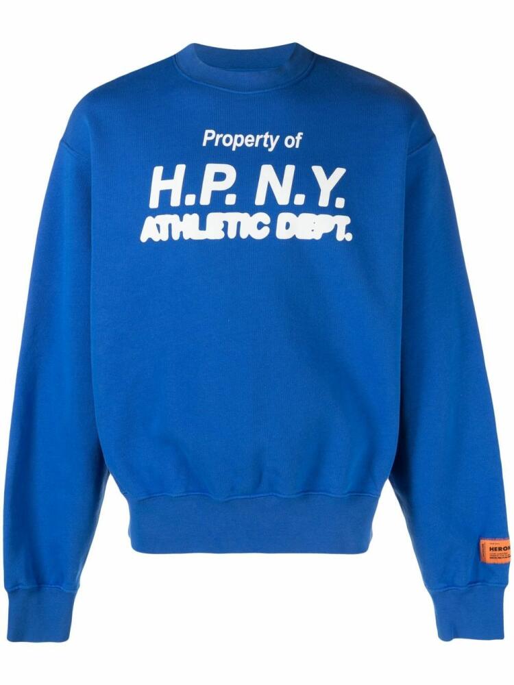 Heron Preston slogan-print cotton sweatshirt - Blue Cover