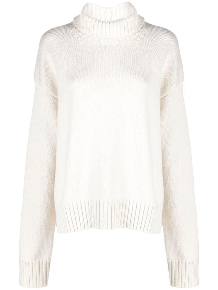 Jil Sander roll-neck oversized jumper - White Cover