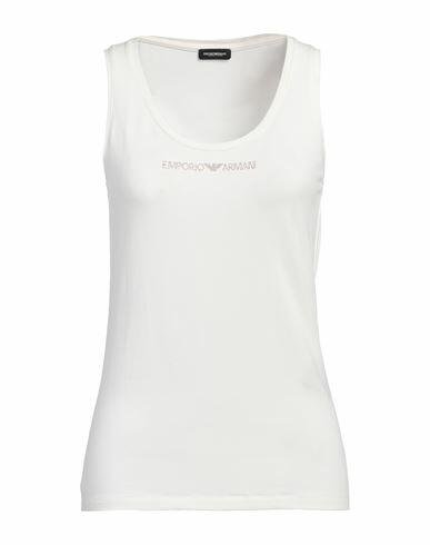 Emporio Armani Woman Undershirt Ivory Cotton, Elastane Cover