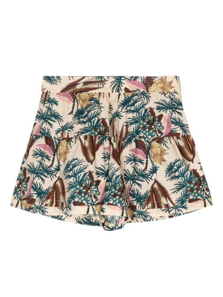 Ulla Johnson Elsie floral-print cotton shorts - Neutrals Cover