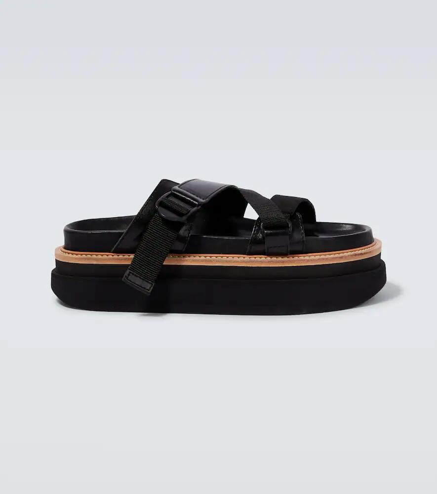 Sacai Hybrid Belt leather platform sandals Cover