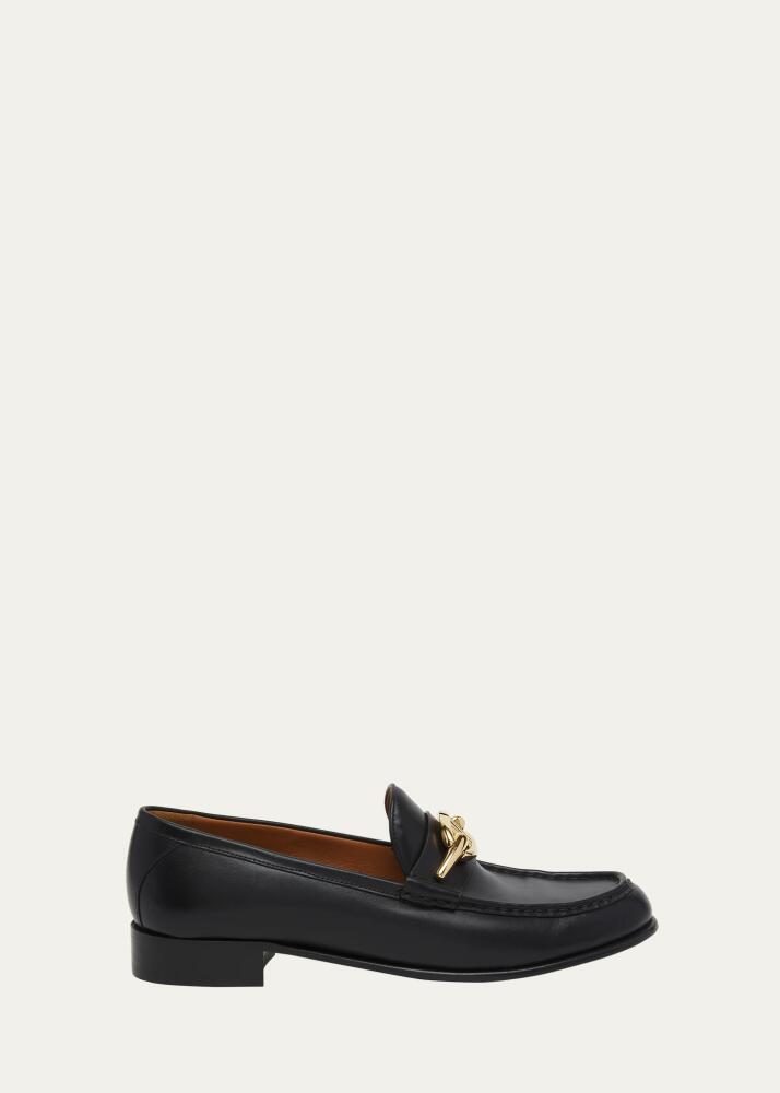 Valentino Garavani Gate VLogo Leather Loafers Cover