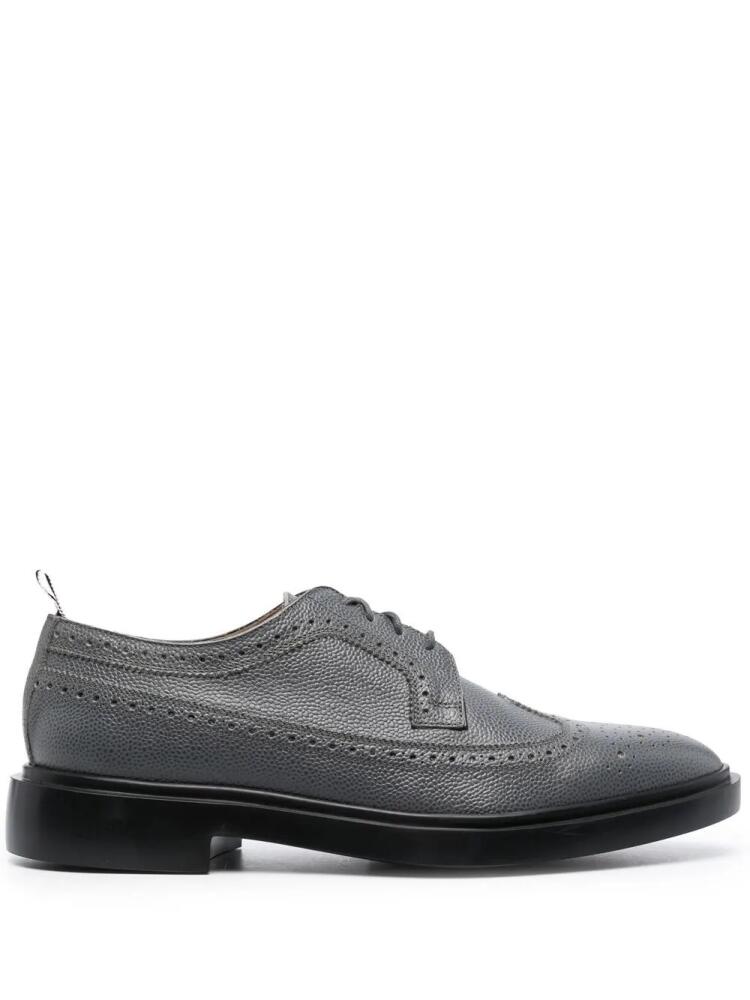 Thom Browne almond-toe leather brogues - Grey Cover