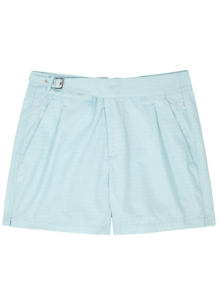 Gusari The London Printed Shell Swim Shorts - Aqua Cover