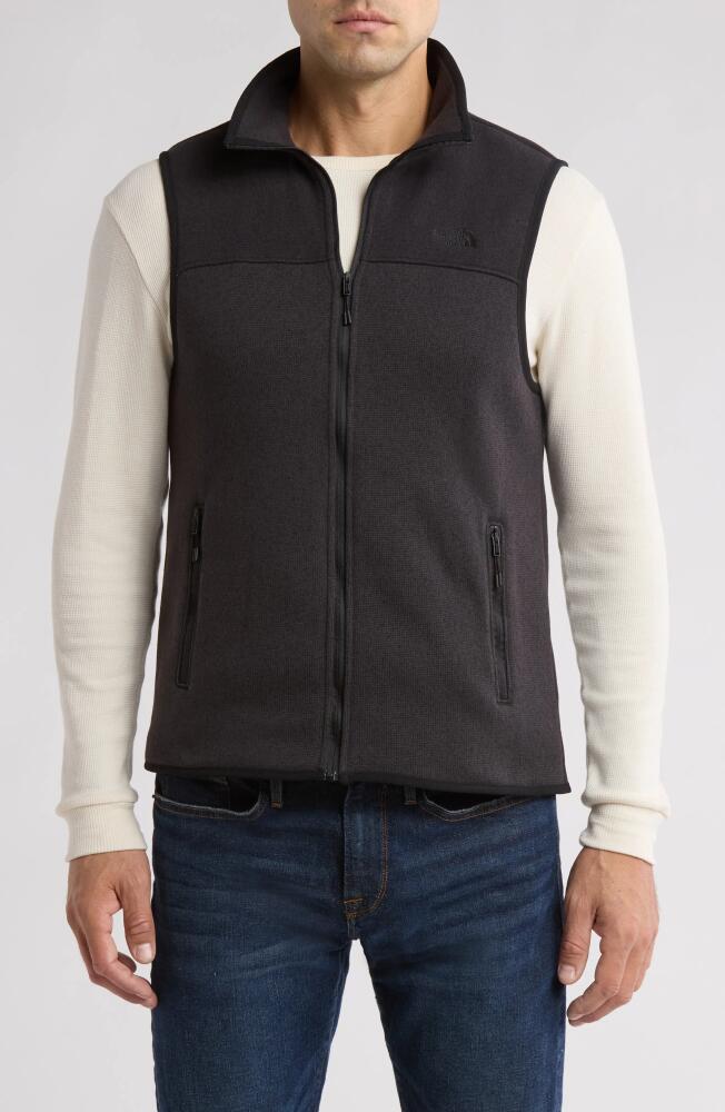 The North Face Front Range Fleece Vest in Tnf Black Heather-Npf Cover