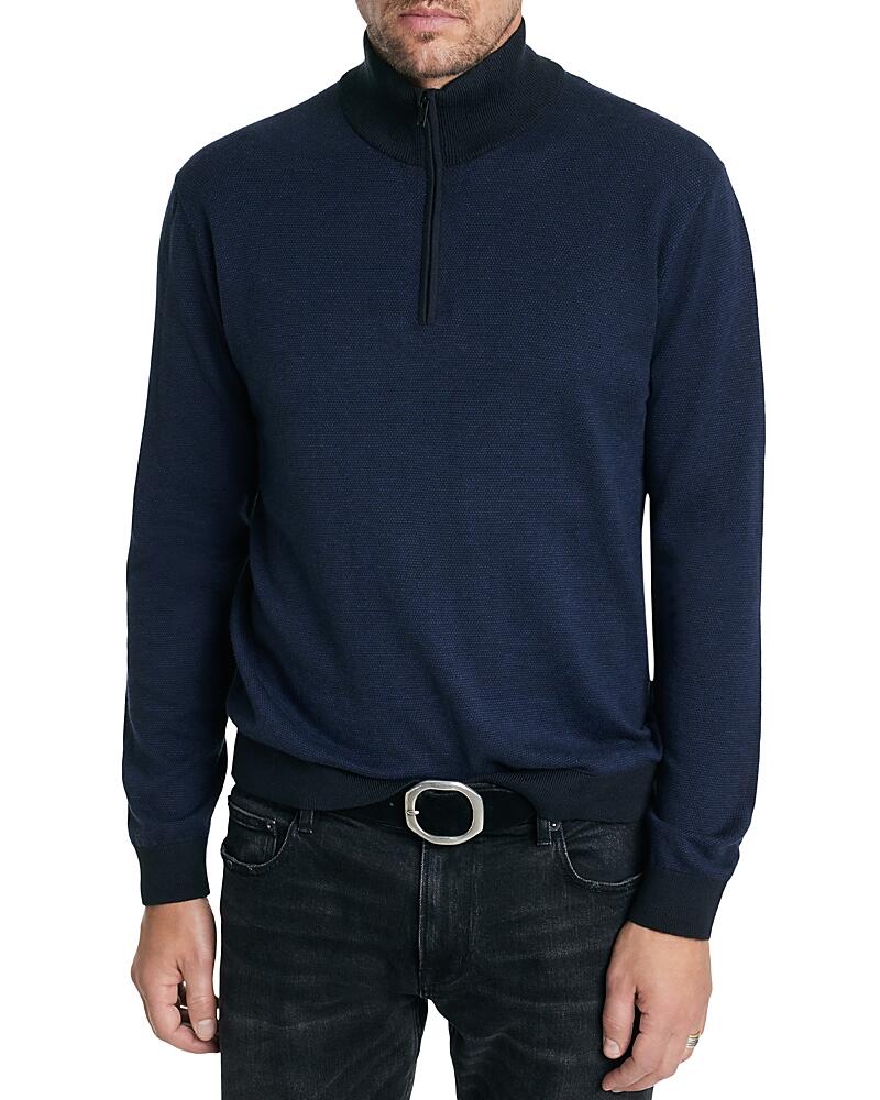 John Varvatos Grand Birdseye Half Zip Sweater Cover