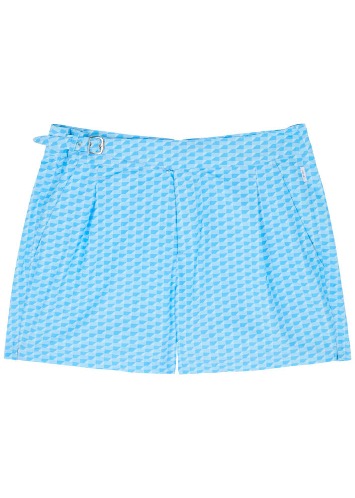 Gusari The London Printed Shell Swim Shorts - Blue Cover