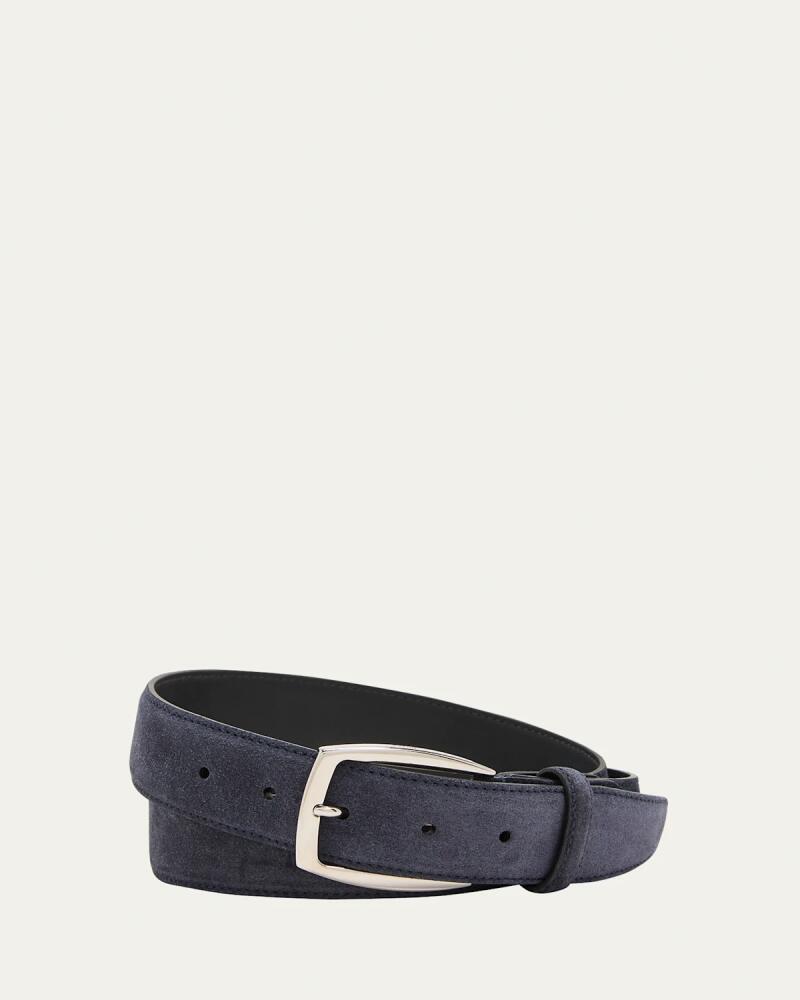 Brioni Men's Calf Suede Belt Cover