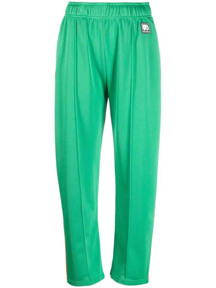 Wales Bonner logo-patch track pants - Green Cover