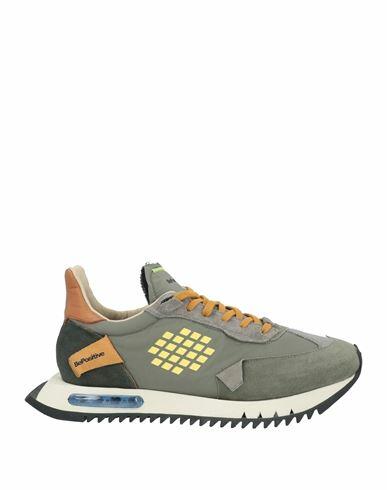 Bepositive Man Sneakers Military green Leather, Textile fibers Cover