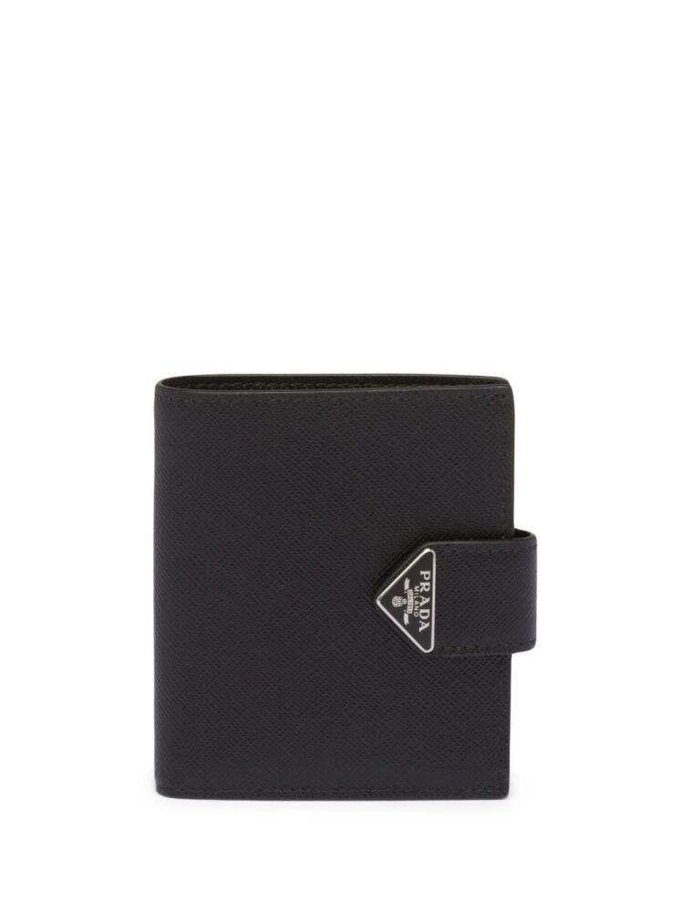 Prada saffiano logo-plaque wallet - Black Cover