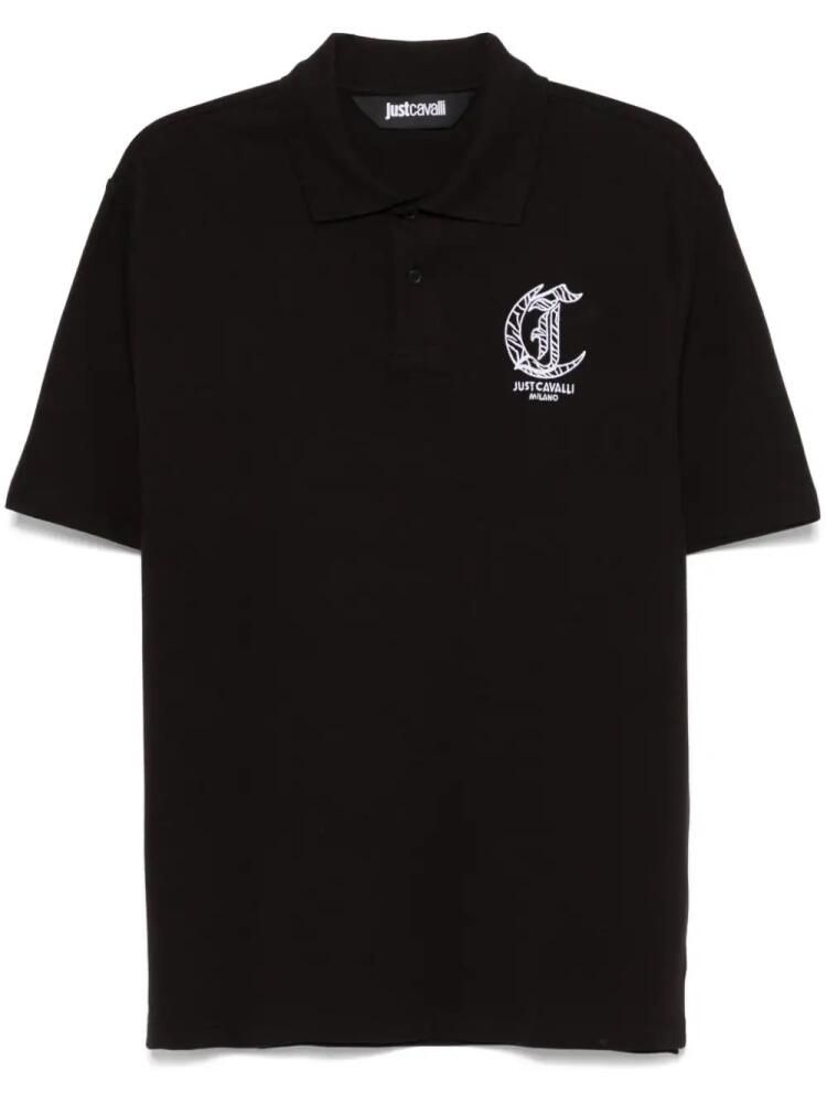 Just Cavalli logo-embroidered polo shirt - Black Cover