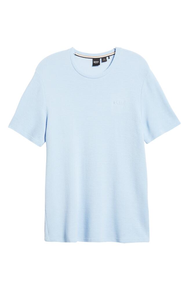 BOSS Ribbed Pajama Top in Light Blue Cover