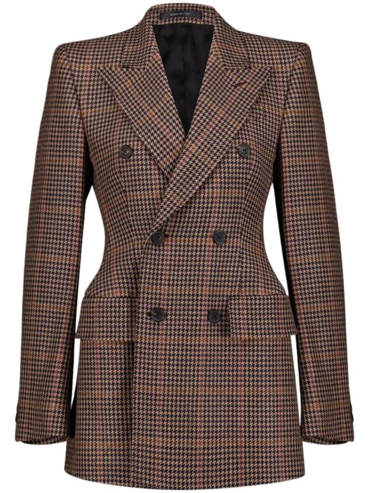 Balenciaga Hourglass check-pattern blazer - Neutrals Cover