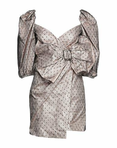 Red Valentino Woman Mini dress Beige Polyamide, Polyester, Metallic fiber Cover