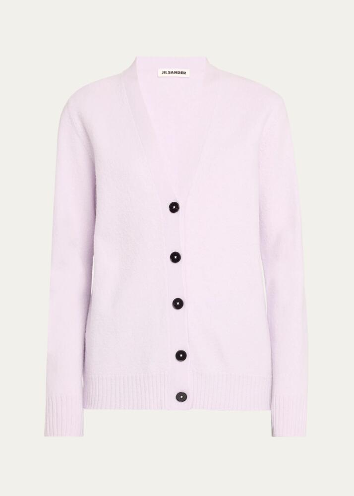 Jil Sander Button-Front Wool Cardigan Cover