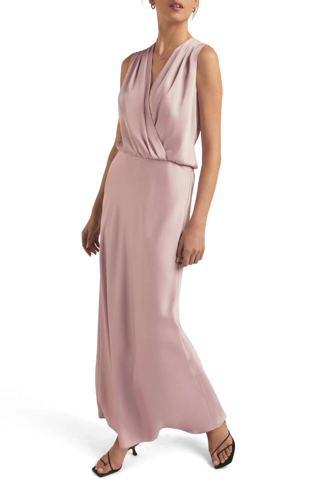 Favorite Daughter Nita Sleeveless Satin Maxi Dress in Pastel Lavender Cover