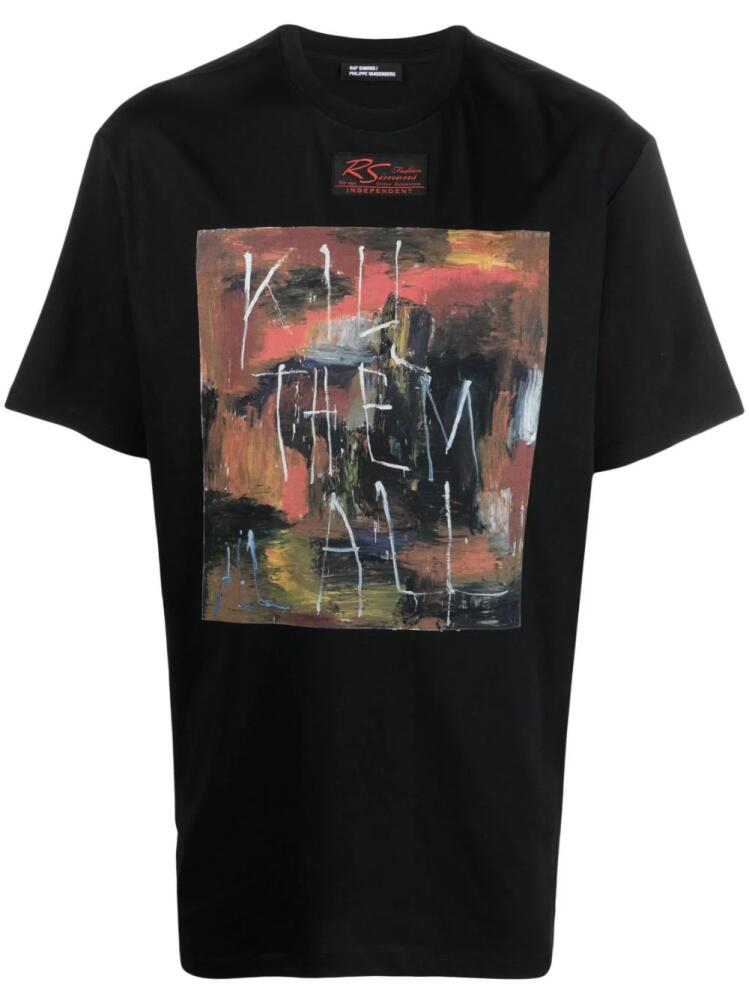 Raf Simons graphic-print T-shirt - Black Cover