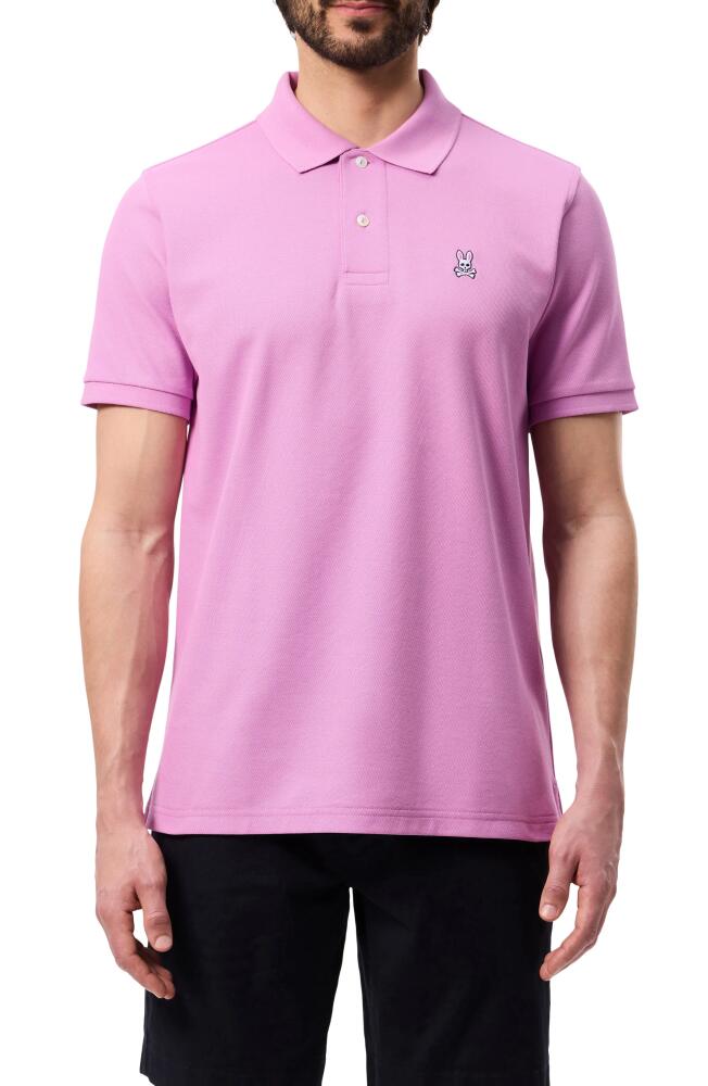 Psycho Bunny The Classic Slim Fit Piqué Polo in Violet Cover