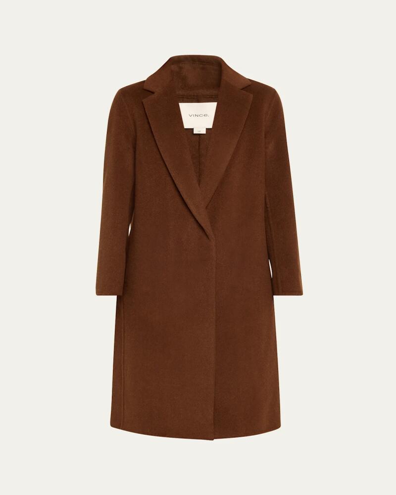 Vince Classic Straight Wool-Blend Coat Cover