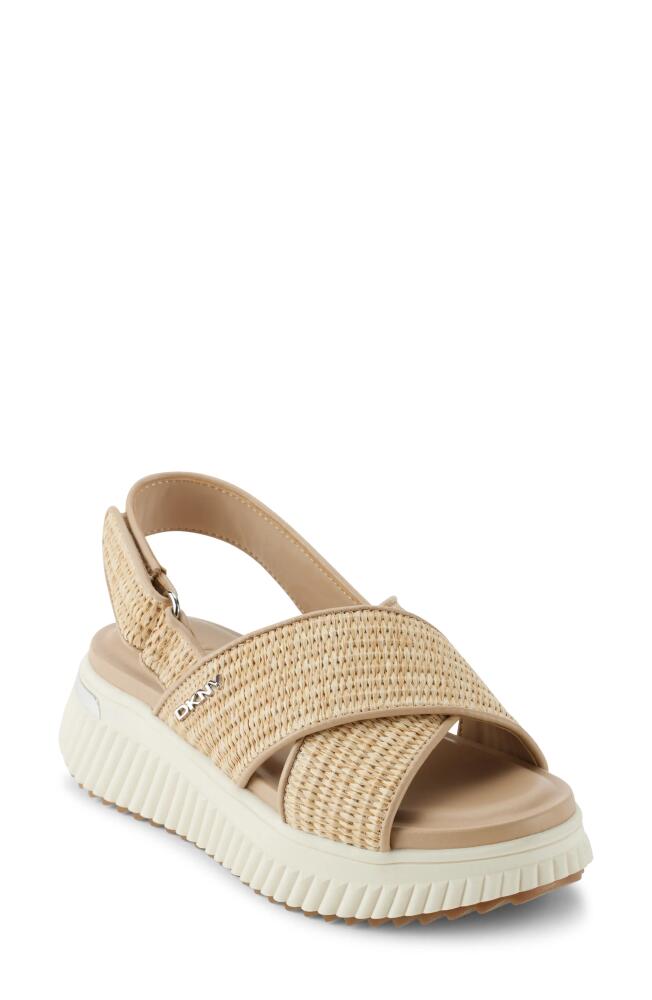 DKNY Malai Crossband Sandal in Beige Cover