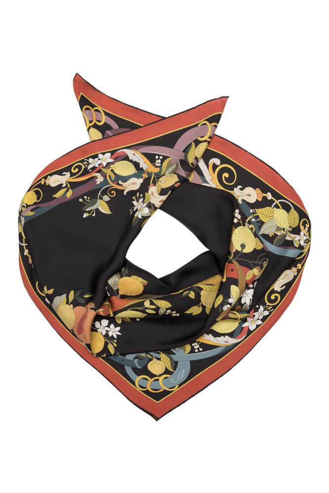 Elizabetta Anthea - Hand Rolled Silk Foulard for Women in Black Cover