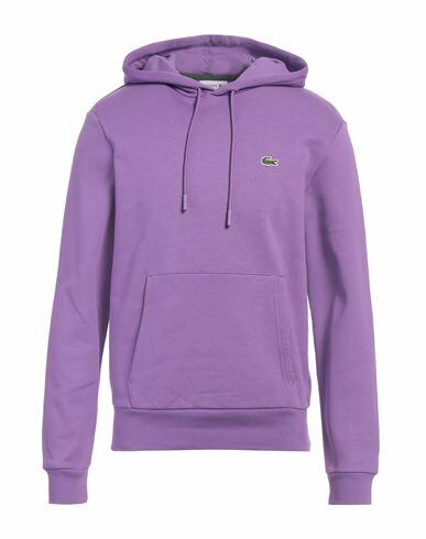 Lacoste Man Sweatshirt Purple Cotton, Polyester, Elastane Cover