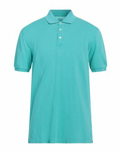 Fedeli Man Polo shirt Turquoise Cotton Cover