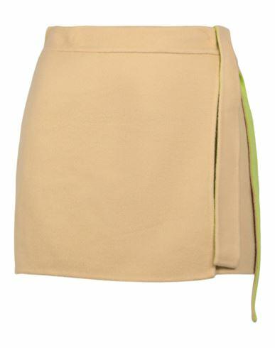 Off-white Wool Blend Mini Skirt Woman Mini skirt Green Virgin Wool, Cashmere Cover