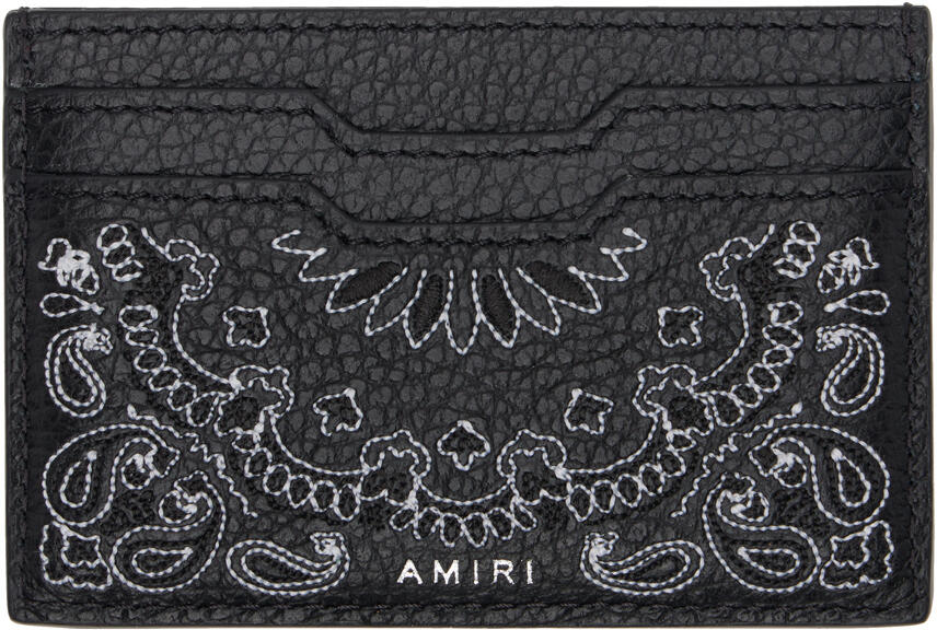 AMIRI Black Bandana Card Holder Cover