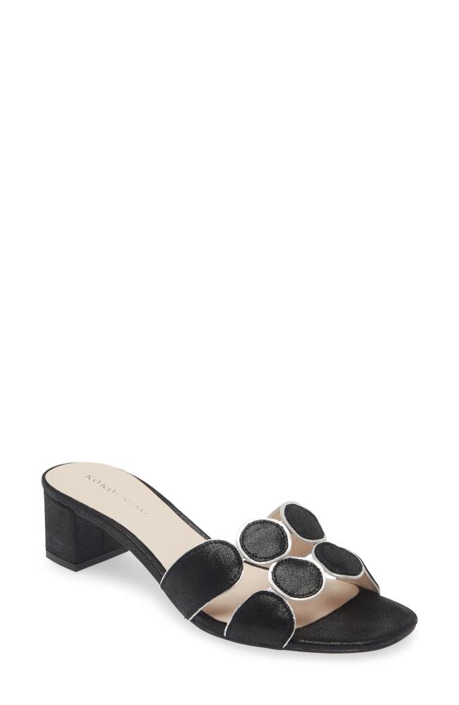 KOKO + PALENKI Lively Slide Sandal in Black Leather Cover