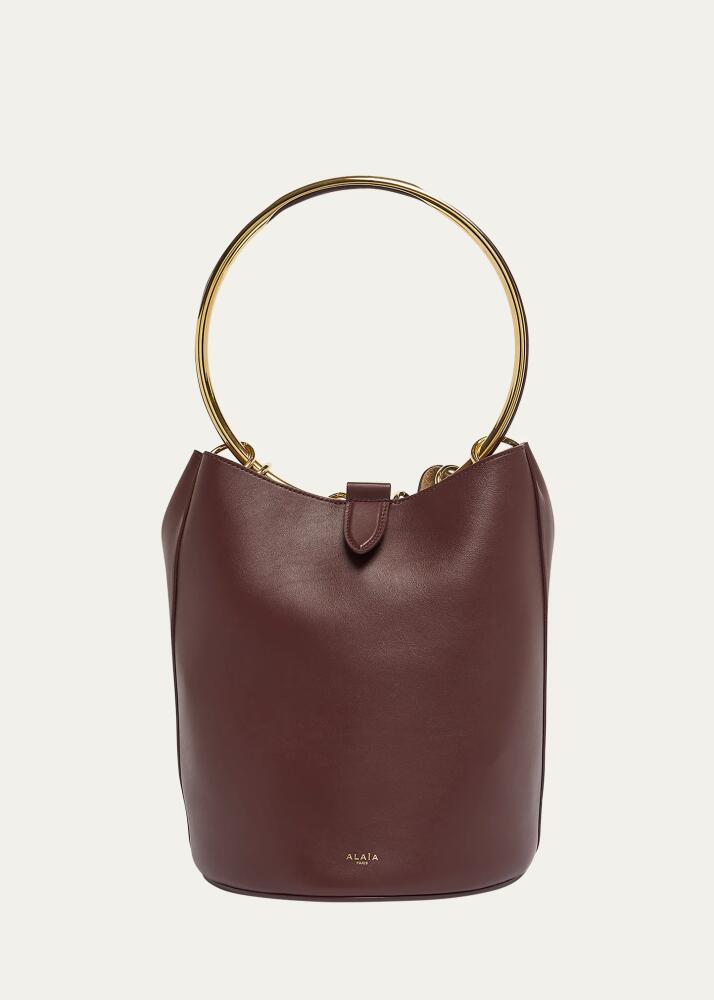 ALAIA Large Ring Bucket Bag in Leather Cover